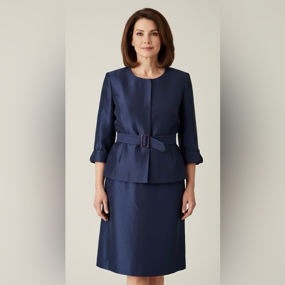 Jones Wear blue shimmery 2-piece skirt suit, brand new, beautiful, 18